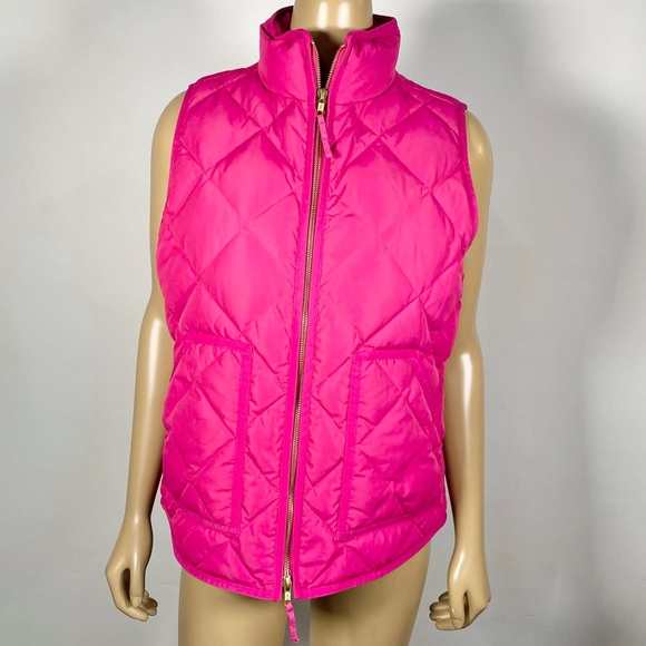 J. Crew Women’s Size Medium Full Zip Front Quilted Down Fill Vest